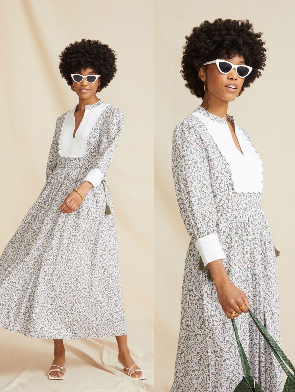 Seraphina The scallop Bib Dress